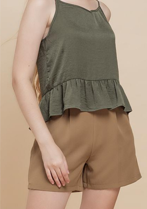 Áo hai dây nữ Callia String DGreen cổ V - Hàng chính hãng