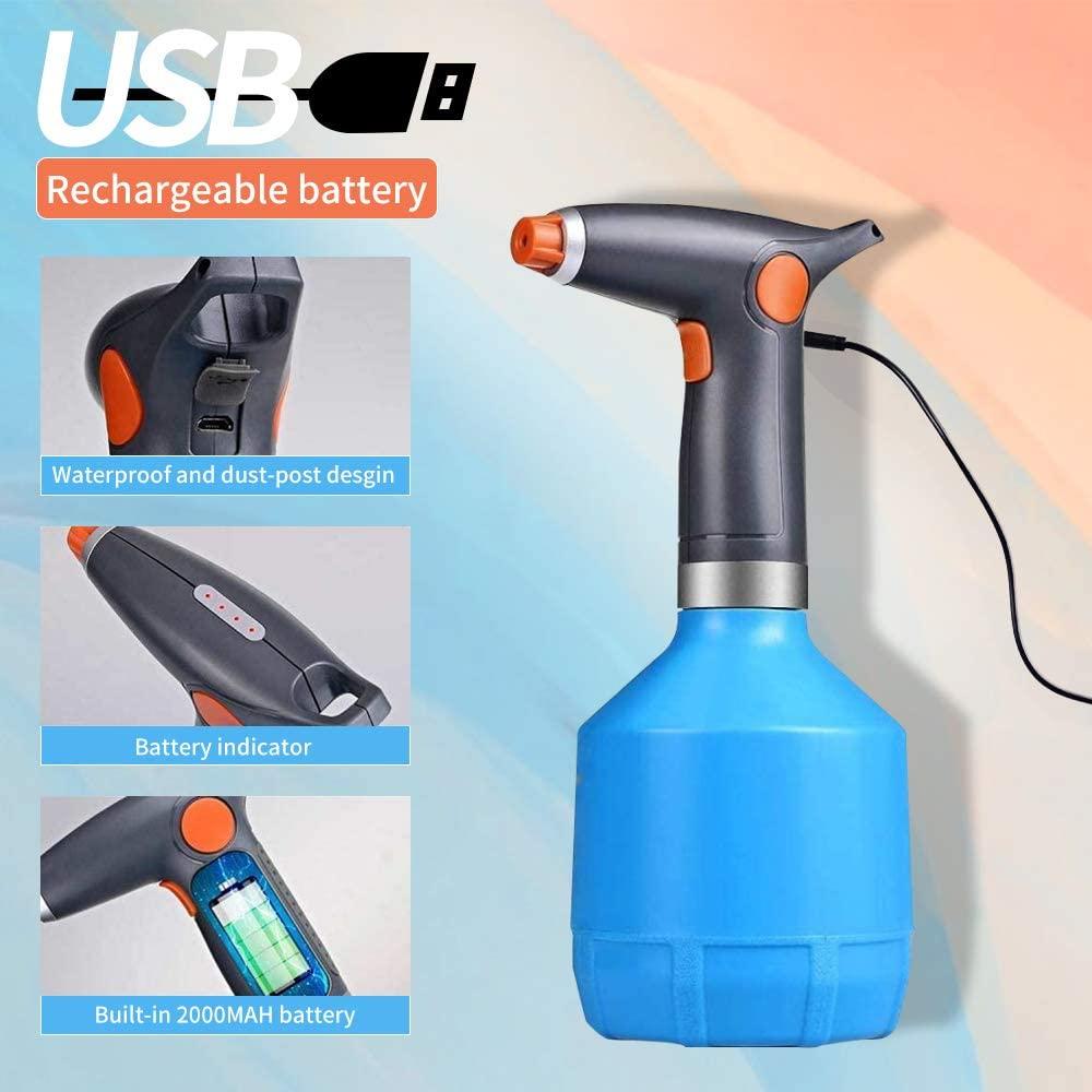 Bình tưới điện 1L, bình xịt cây, bình xịt điện có vòi điều chỉnh để làm vườn, vệ sinh gia đình, cồn, cây trong nhà/ngoài trời