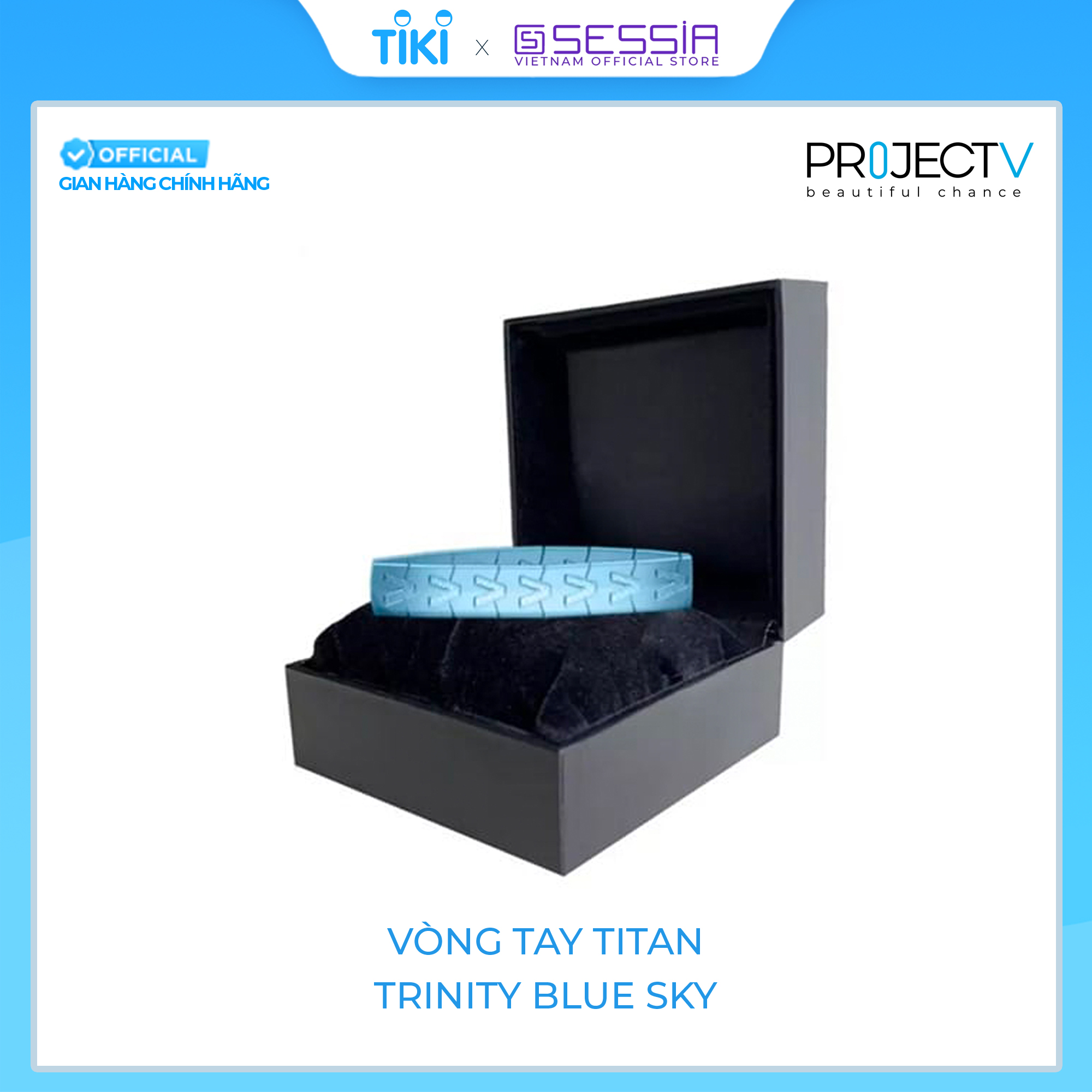 Vòng Đeo Tay Trẻ Em Titan Vui Vẻ Trinity Power Blue Sky - PROJECT V - Thiết kế năng động và sang trọng - Hàng Chính Hãng