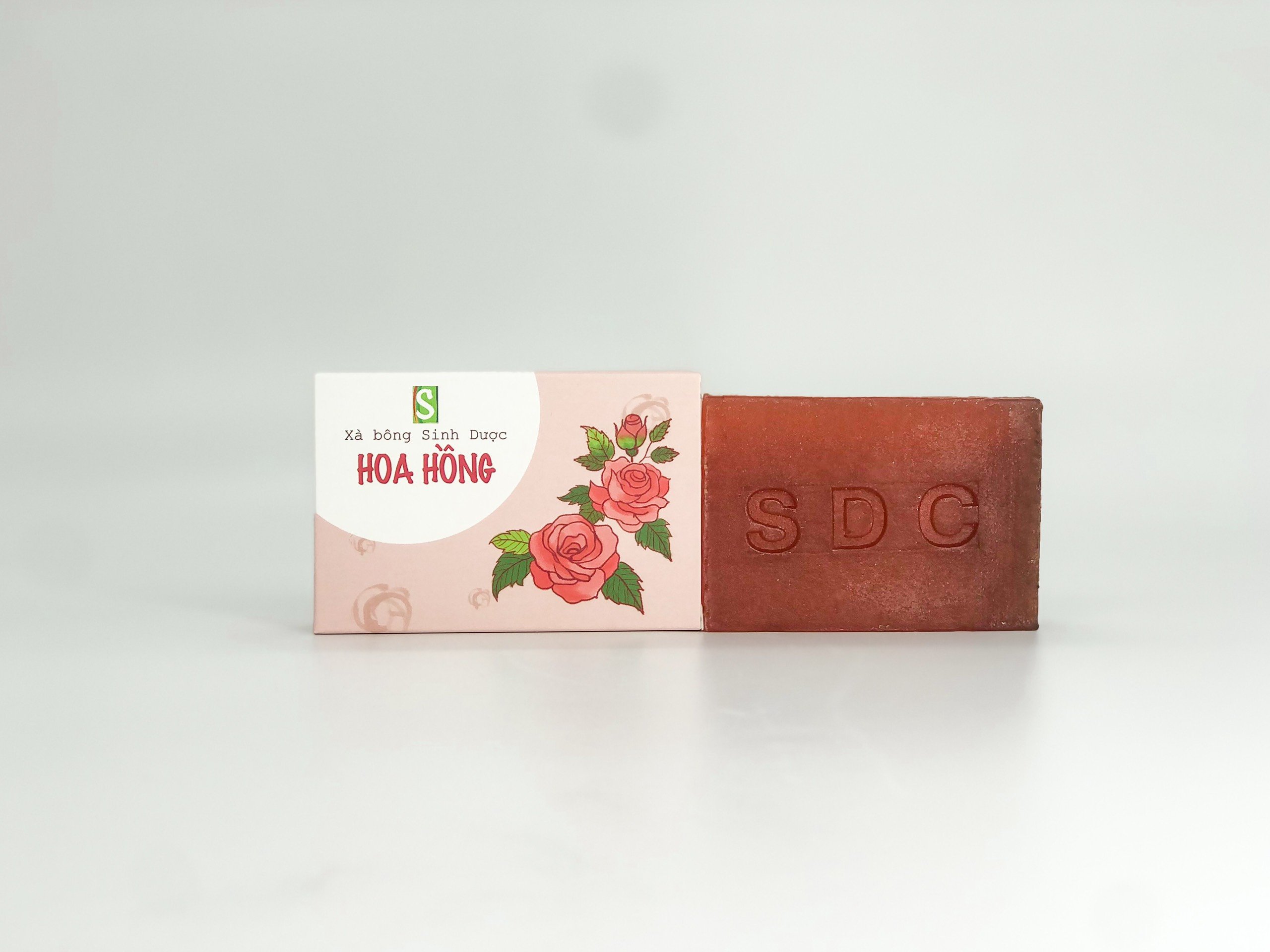 Xà Bông Sinh Dược Hoa Hồng Chiết Xuất Từ 100% Thiên Nhiên Dưỡng Trắng Da, Thư Giãn, Giảm Mụn, Giảm V Nang Lông