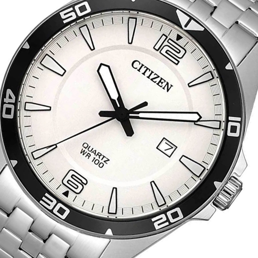 Đồng Hồ Nam Citizen Dây Thép Không Gỉ BI5051-51A - Mặt Trắng
