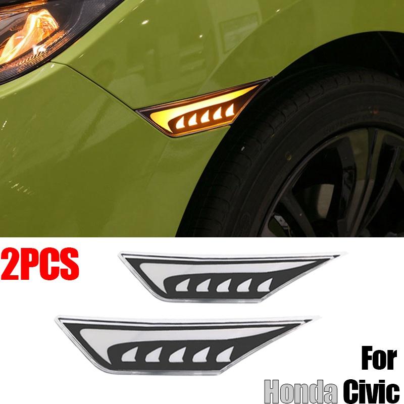 Đèn LED ô tô 2PCS Bảng đèn chiếu sáng bên có đèn báo rẽ cho Honda Civic sedan 2016-2019 10TH