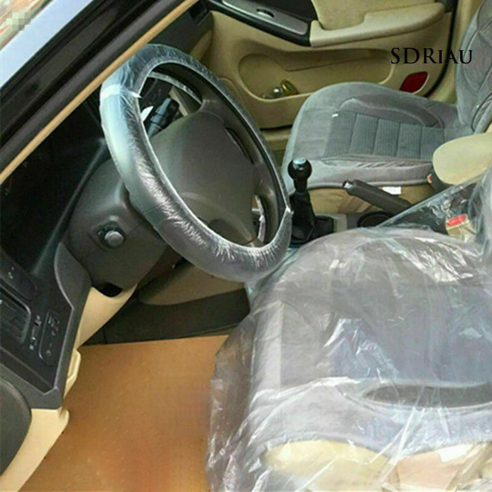 CLEAR Bộ 100 Bọc Vô Lăng Xe Hơi Bằng Nhựa Trong Suốt