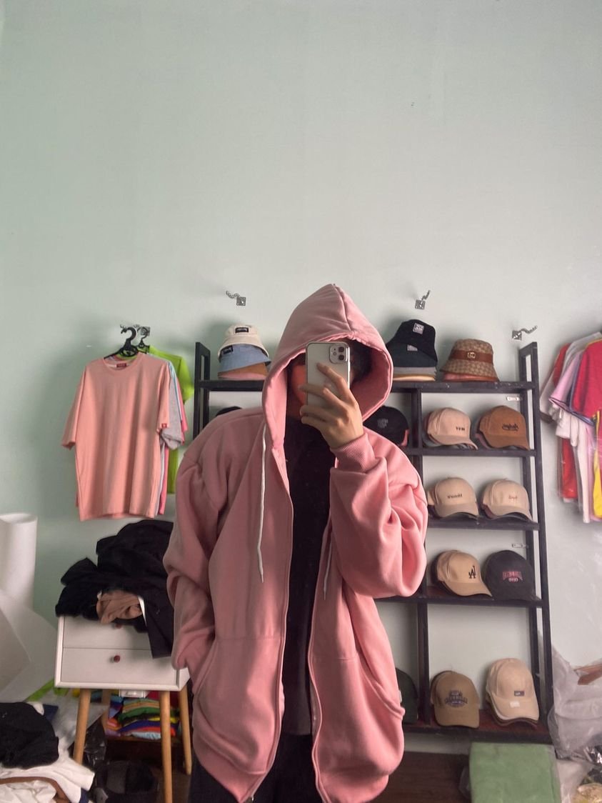 Áo Khoác Hoodie Nhiều Màu Chất Nỉ Trơn Bông Dày Vải Mềm Không Xù Lông Có Khóa Kéo Form To Rộng Freesize Mũ Rộng Jess-HZT