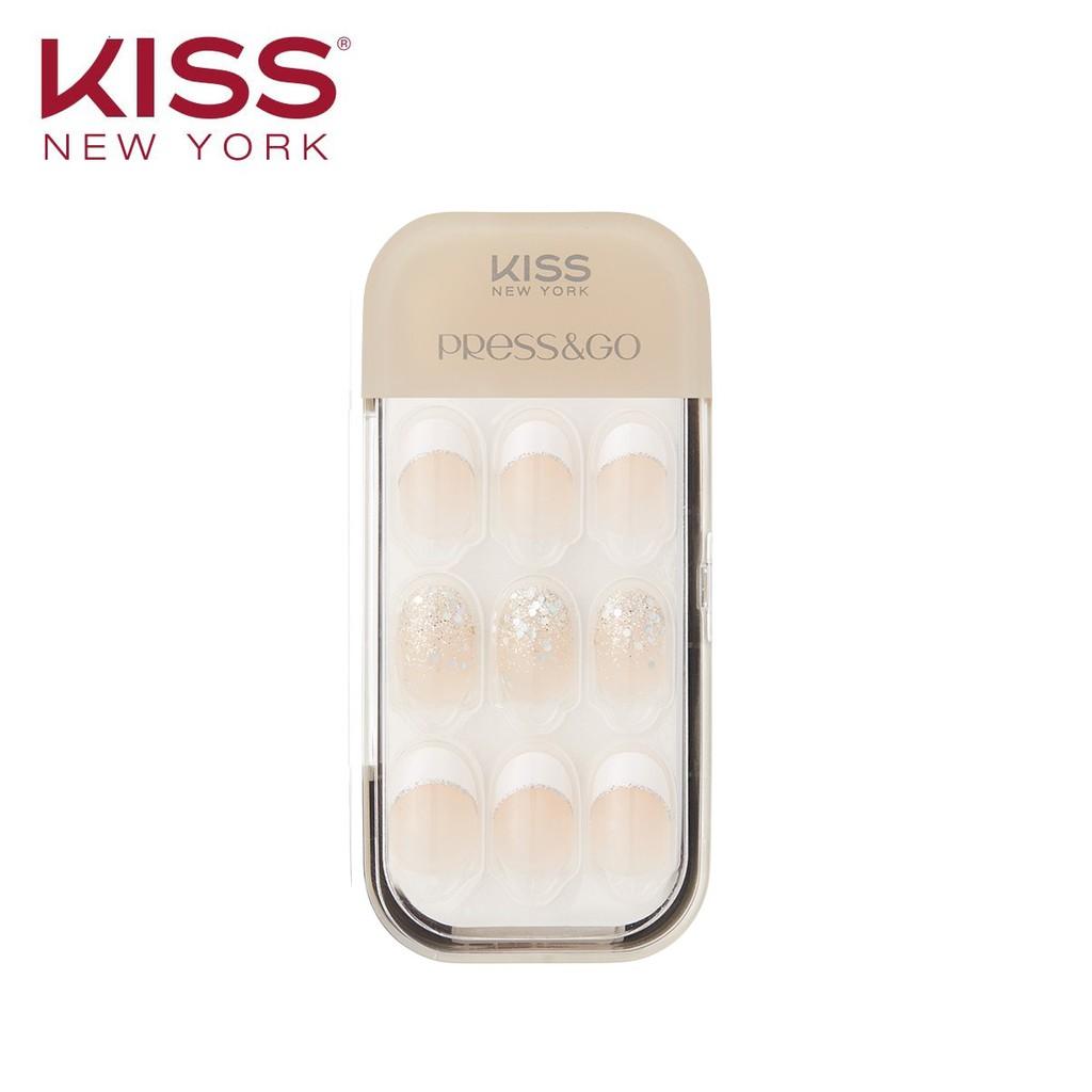 Bộ 30 Móng Tay Gel Tự Dán Press &amp; Go Kiss New York Nail Box - Daily French (KPN10K)