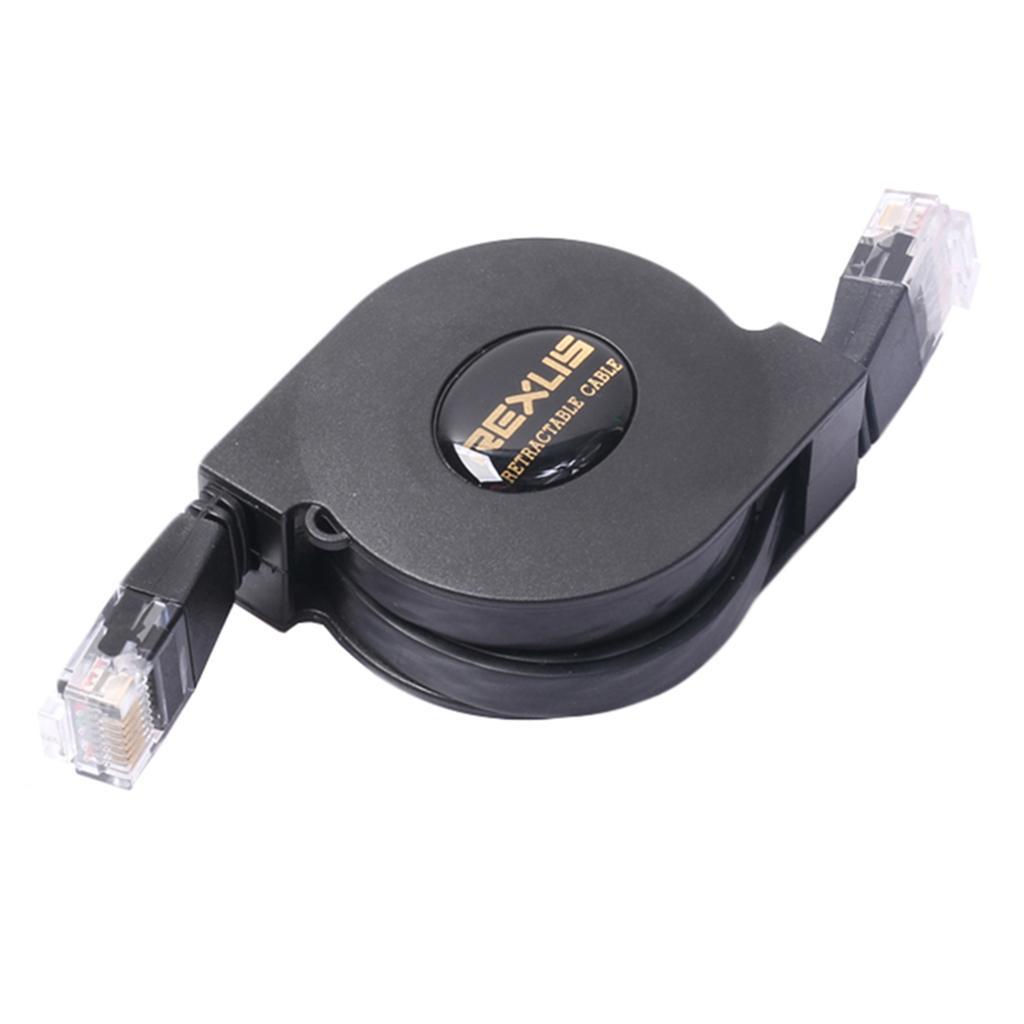 Cat-6 Gigabit Ethernet Retractable Cable for Wifi Router LAN Network   1m