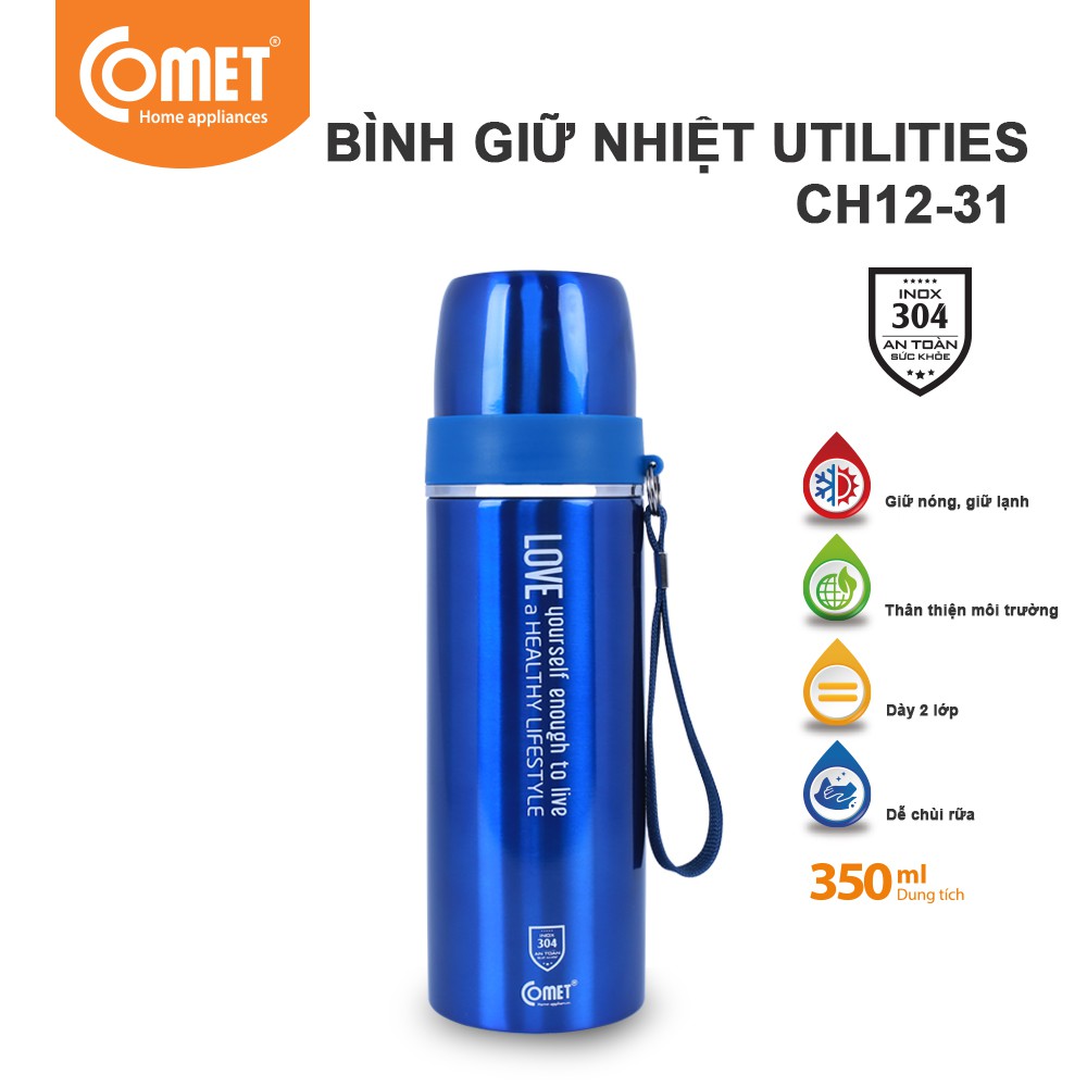 [Rẻ Vô Địch] Bình Giữ Nhiệt Cao Cấp COMET CH12-31 350ml