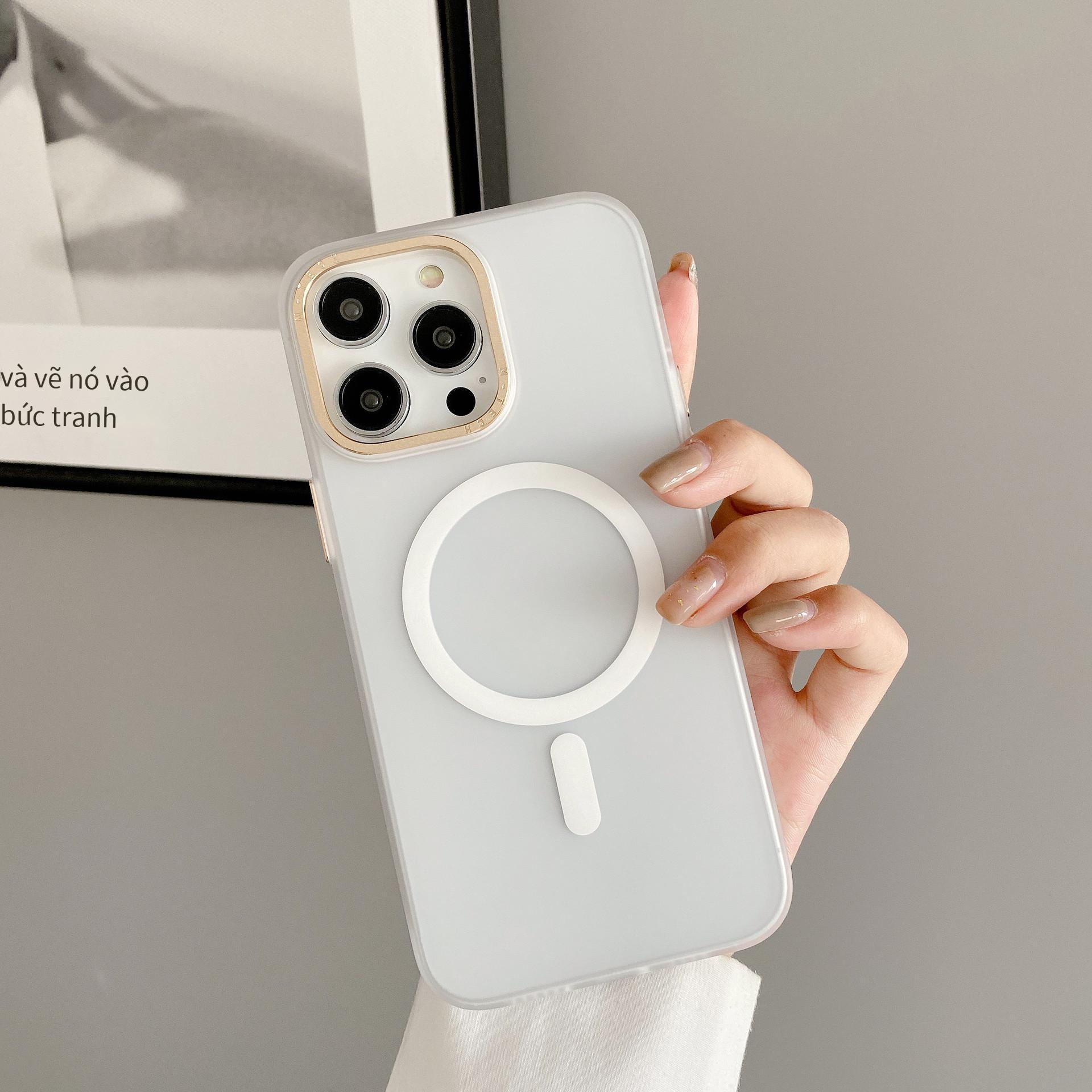 Ưu đãi đặc biệt thích hợp cho Apple 14 nút kim loại mờ vỏ điện thoại di động iphone13ProMax xe hút từ tính 12 lớp vỏ bảo vệ