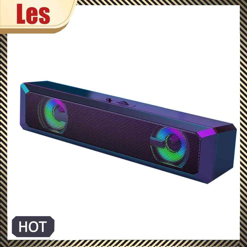 Loa Nghe Nhạc A4 6W RGB Cổng USB Có Dây Cho PC / TV