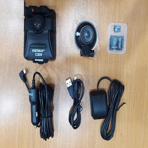 Camera Hành Trình Ô Tô Xe Hơi VIETMAP C63 - Ghi Hình Cùng Lúc Trước Sau Và Trong Xe, BH 12 Tháng