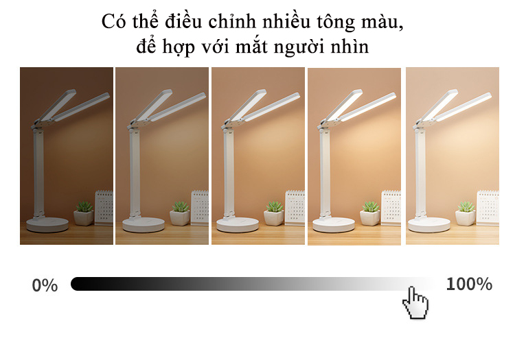 Đèn Bàn Học Đọc Sách, Làm Việc, Thiết Kế Sáng Tạo Với 2 Thanh Led Rời, Chống Cận Thị Cho Học Sinh, Sinh Viên, Văn Phòng, Cắm Điện Trực Tiếp - Hàng Chính Hãng KUNBE