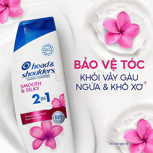 Dầu gội và xả 2-in-1 Head &amp; Shoulders (613ml) - Hàng chính hãng -  Smooth &amp; Silky