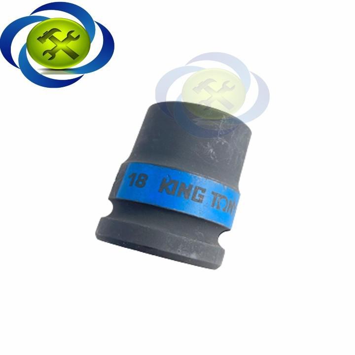 Tuýp 18mm loại 1/2 Kingtony 453518M ngắn 6 cạnh màu đen