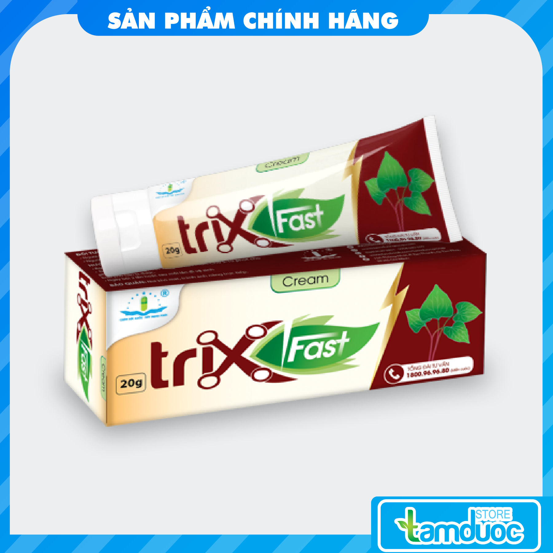 KEM BÔI TRĨ TRIX FAST CREAM Giảm tình trạng ngứa, đau, nóng rát vùng hậu môn, giảm tình trạng viêm, đau ngứa khó chịu của trĩ, táo bón