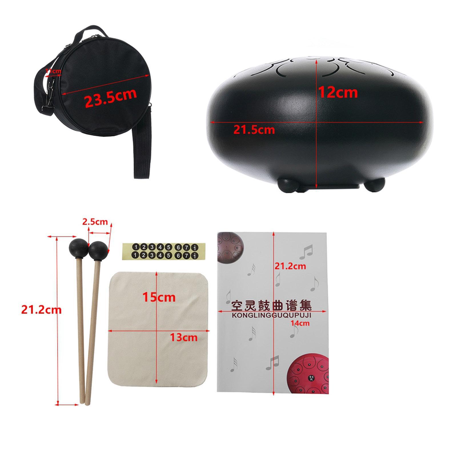 Notes 8"  Drum C / Travel Bag  Gift Black