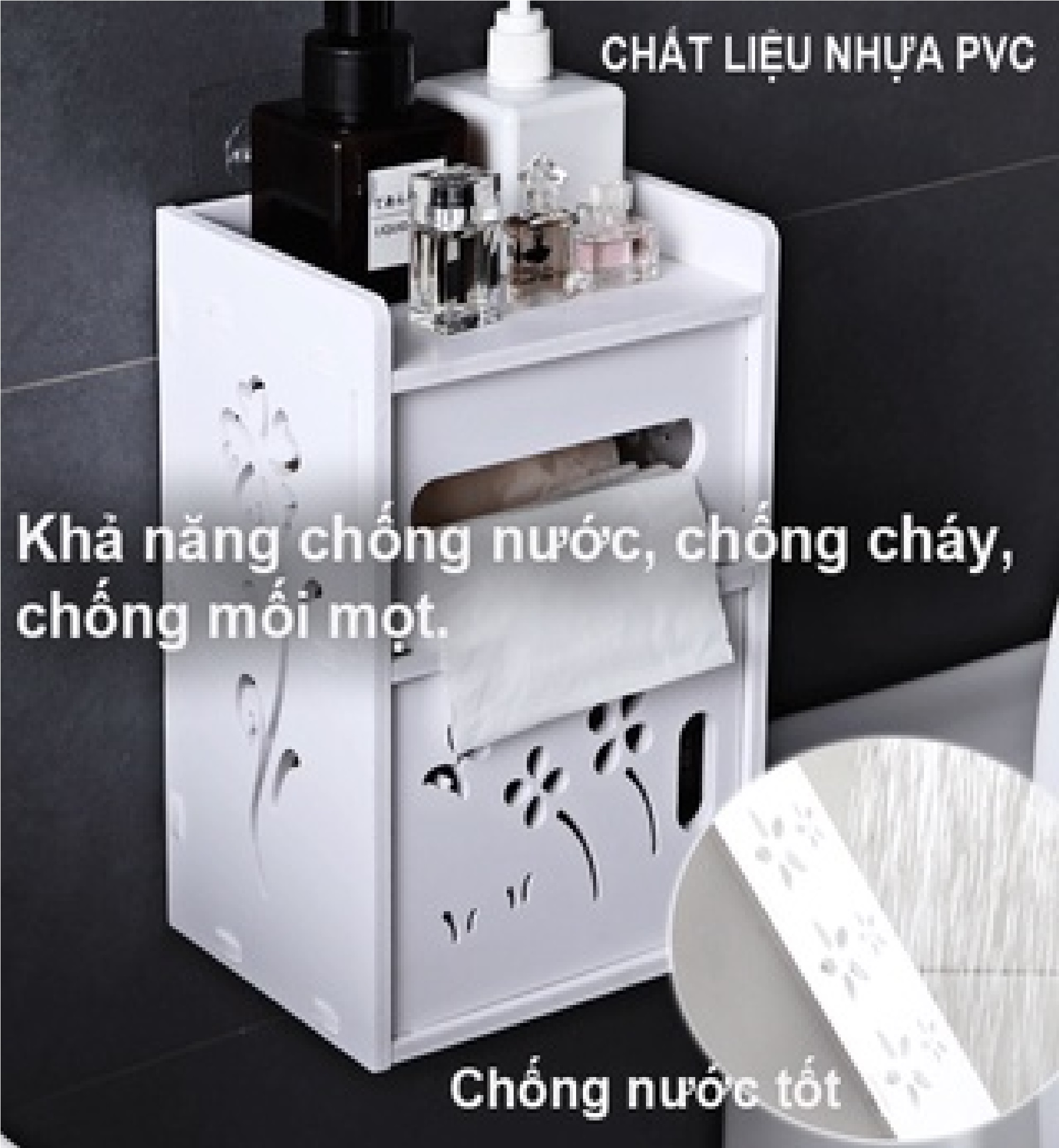 Hộp đựng giấy vệ sinh không thấm nước 2 tầng HD00001