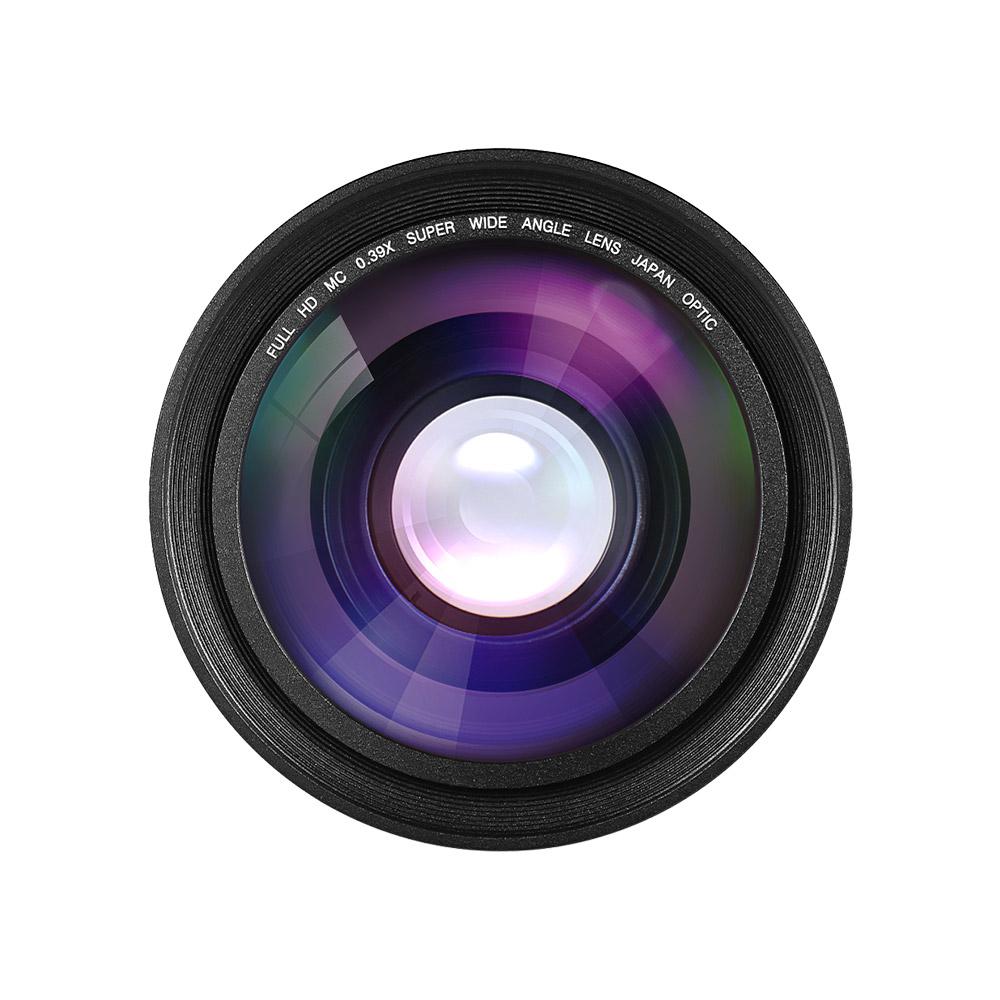 Phụ kiện ống kính macro góc rộng 30mm 37mm 0,39X Full HD Thay thế cho máy quay video máy ảnh kỹ thuật số Ordro Andoer