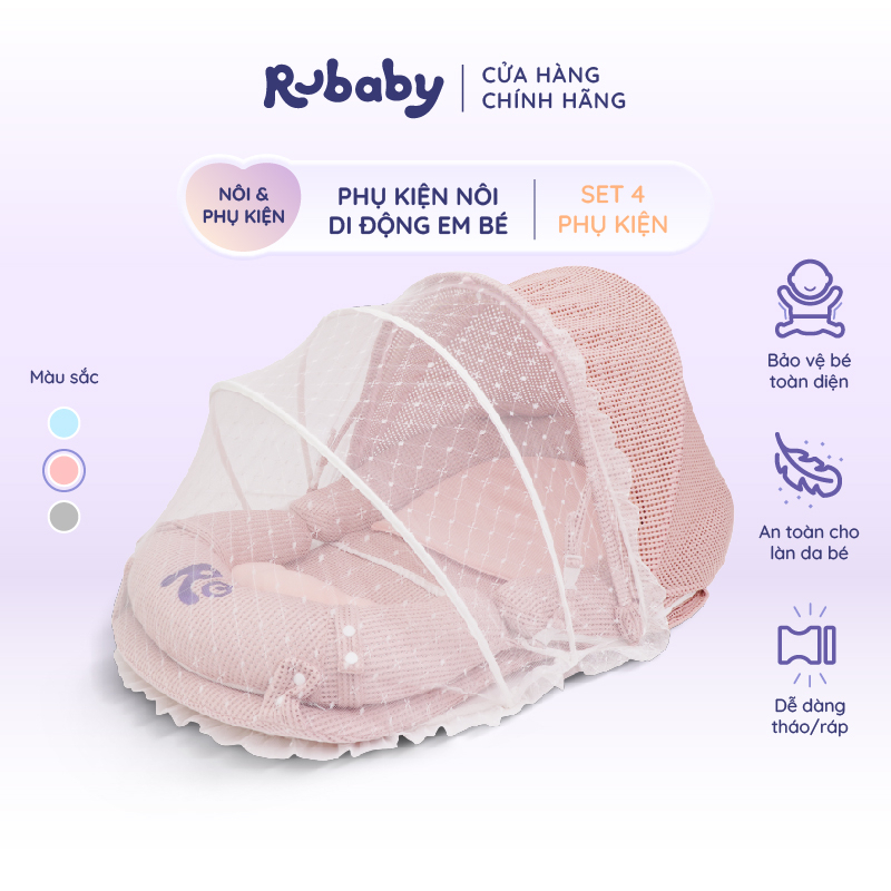 Phụ Kiện Nôi Di Động Rubaby, Dễ Dàng Tháo Lắp, Giúp Bé Trải Nghiệm Thoải Mái