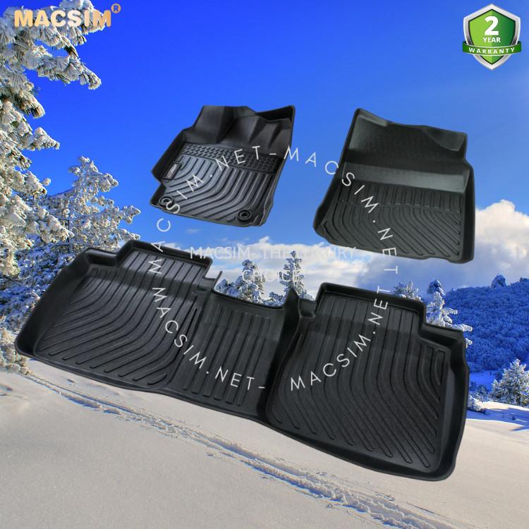 Thảm lót sàn xe ô tô Toyota Camry 2012- 2017  chất liệu TPE thương hiệu Macsim màu đen hàng loại 2