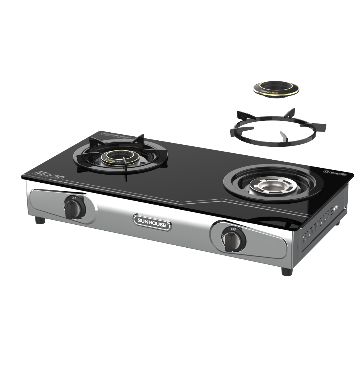 BẾP GAS DƯƠNG KÍNH SUNHOUSE MAMA MMB33012-V - Hàng Chính Hãng