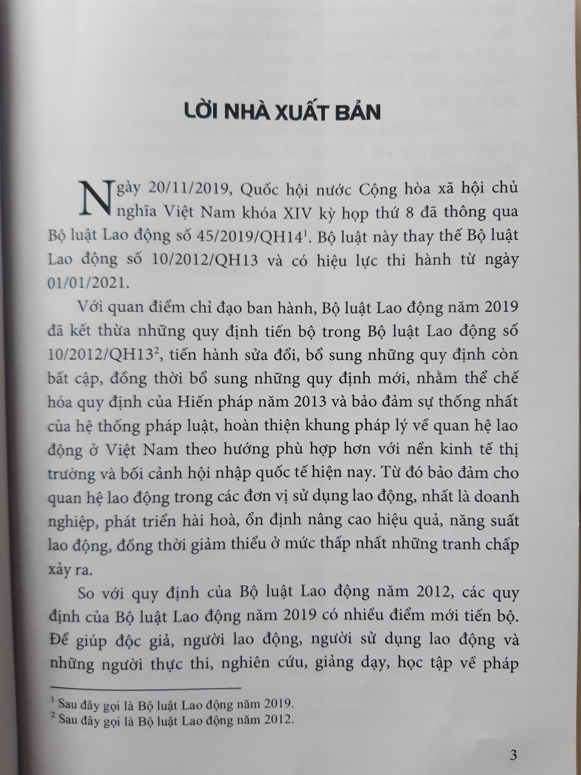 Bình Luận Những Điểm Mới  Của Bộ Luật Lao Động Năm 2019