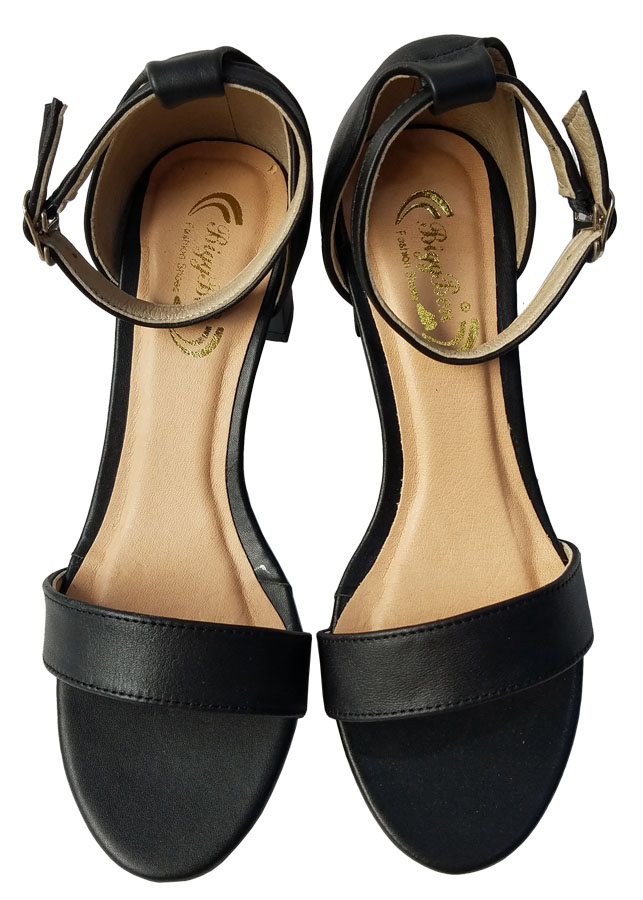 Giày sandal cao gót nữ da bò 5 cm HKD126