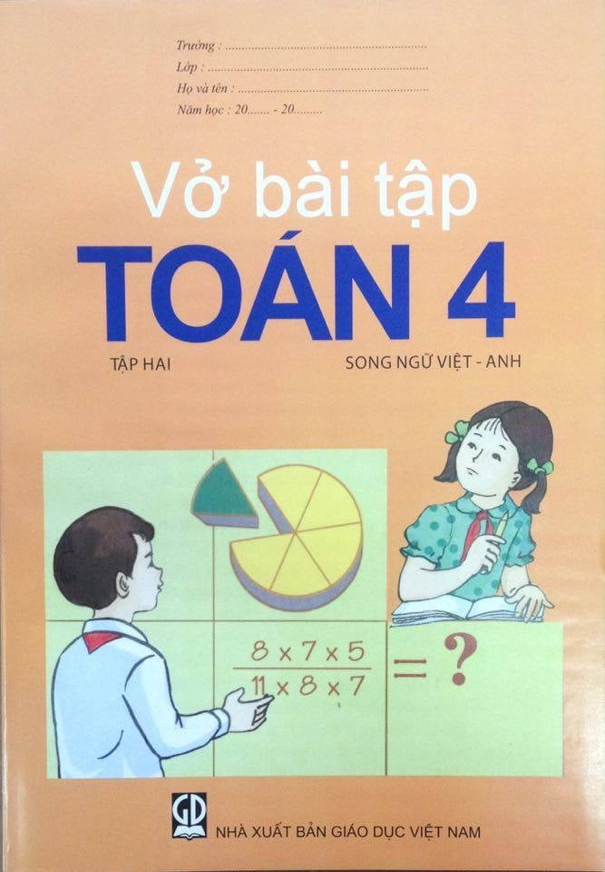 Vở Bài Tập Toán 4/2 (Song Ngữ Việt - Anh)