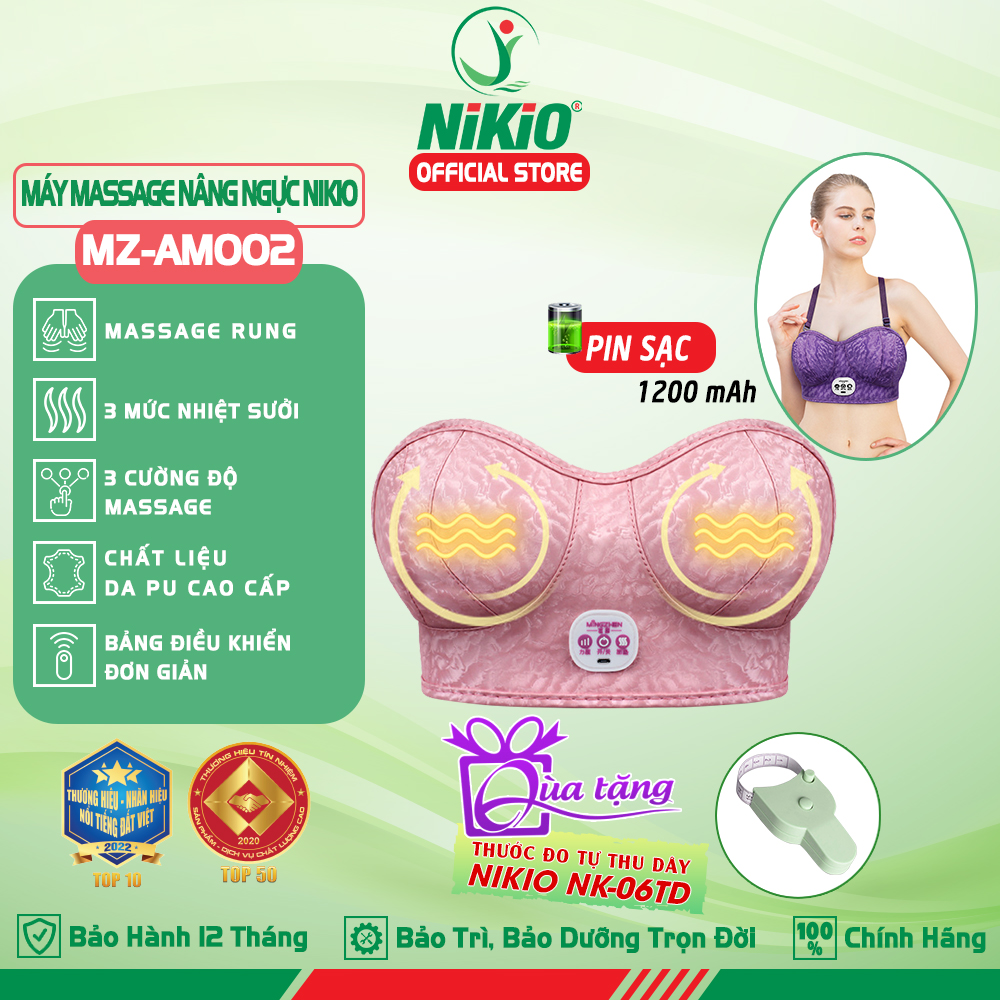 Máy massage ngực Ming Zhen Nikio MZ-AM002 - Tăng size hiệu quả, Nhiệt sưởi ấm kích thích phát triển