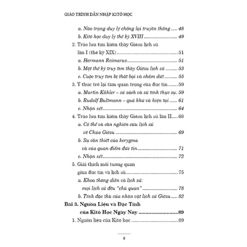 GIÁO TRÌNH DẪN NHẬP KI-TÔ HỌC