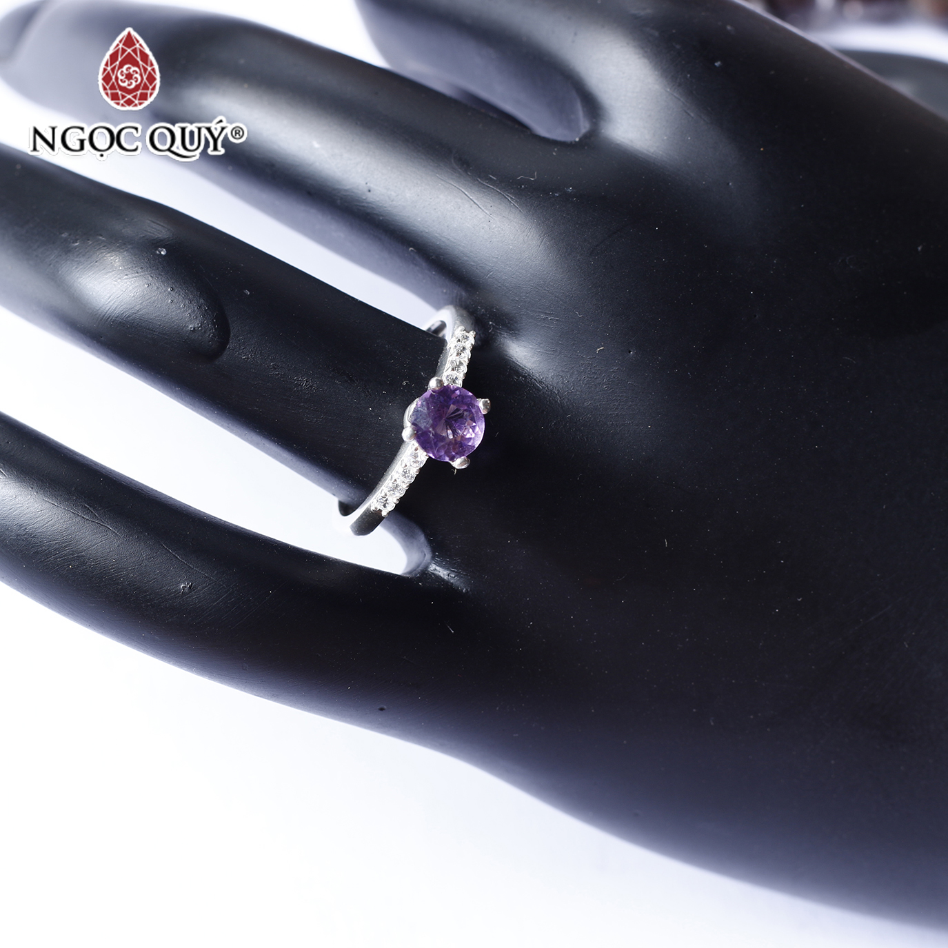 Nhẫn bạc nữ đá thiên nhiên - Ngọc Quý Gemstones