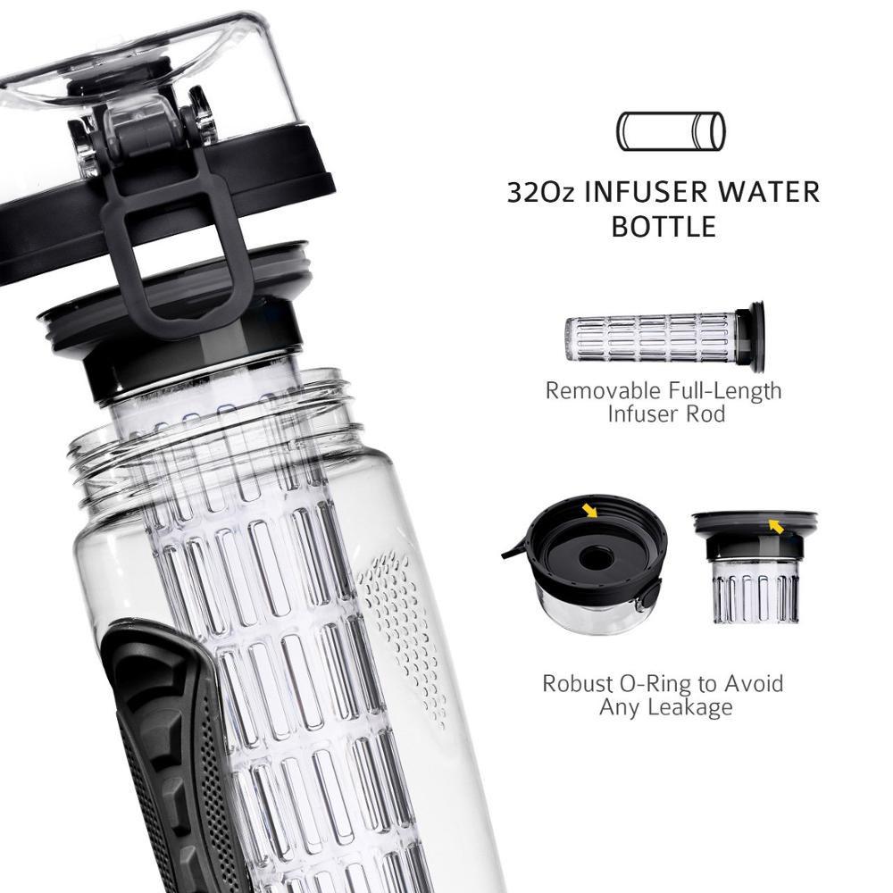 1000Ml Nước Trái Cây Bình Bpa Nhựa Thể Thao Trái Cây Gỉ Màng Nước Chai Với Gỉ Màng Nước Bình Lắc Uống Chai nước