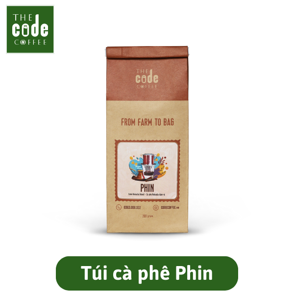 Hộp quà tặng Cà phê Phin và Phin lọc gốm Việt Nam cao cấp - Dạng hạt hoặc bột - Gói 200g - Phin Gift Box