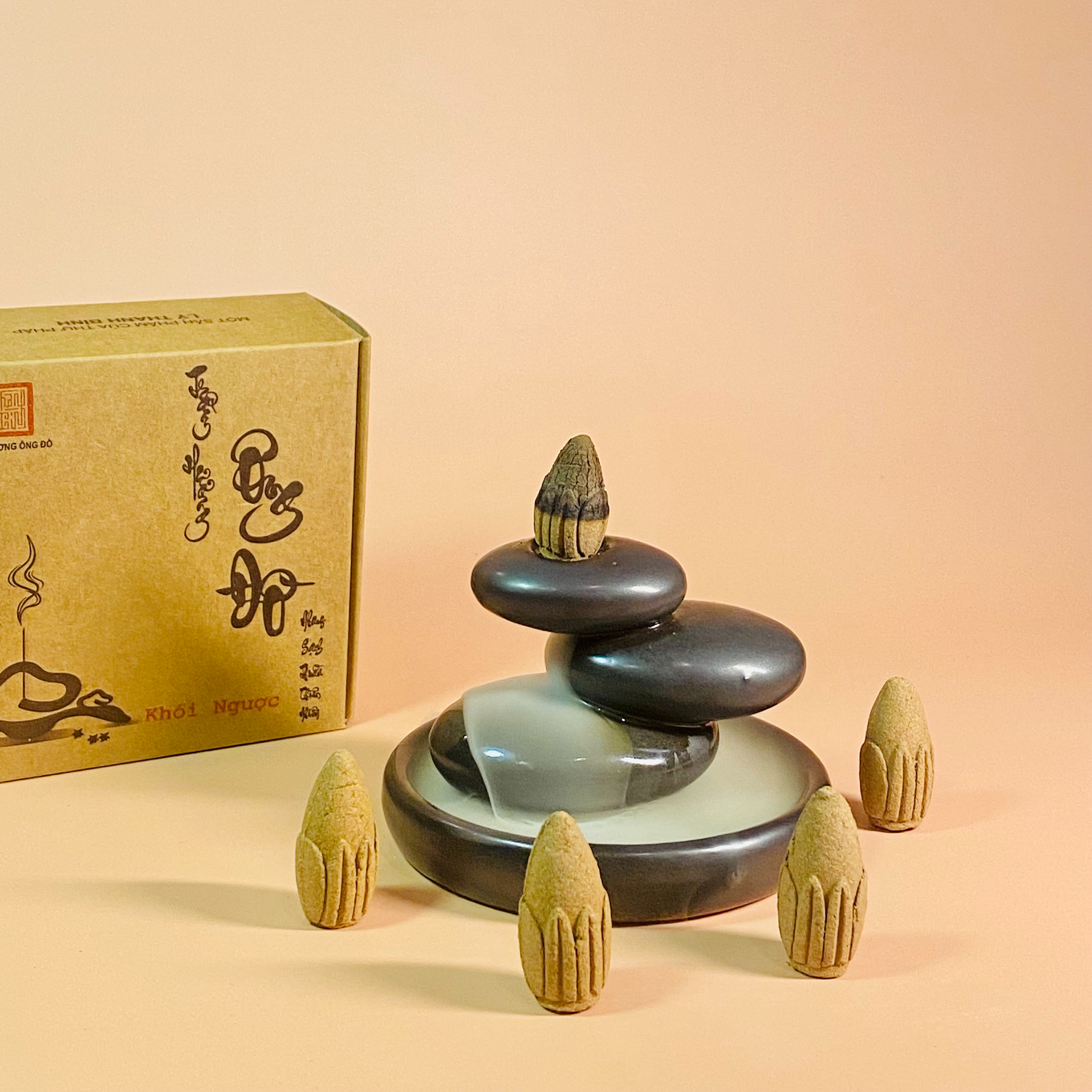 Nhang Nụ Trầm Hương Thác Khói Ngược, Loại Lan Tỏa, Nhang Sạch Thuần Thiên Nhiên