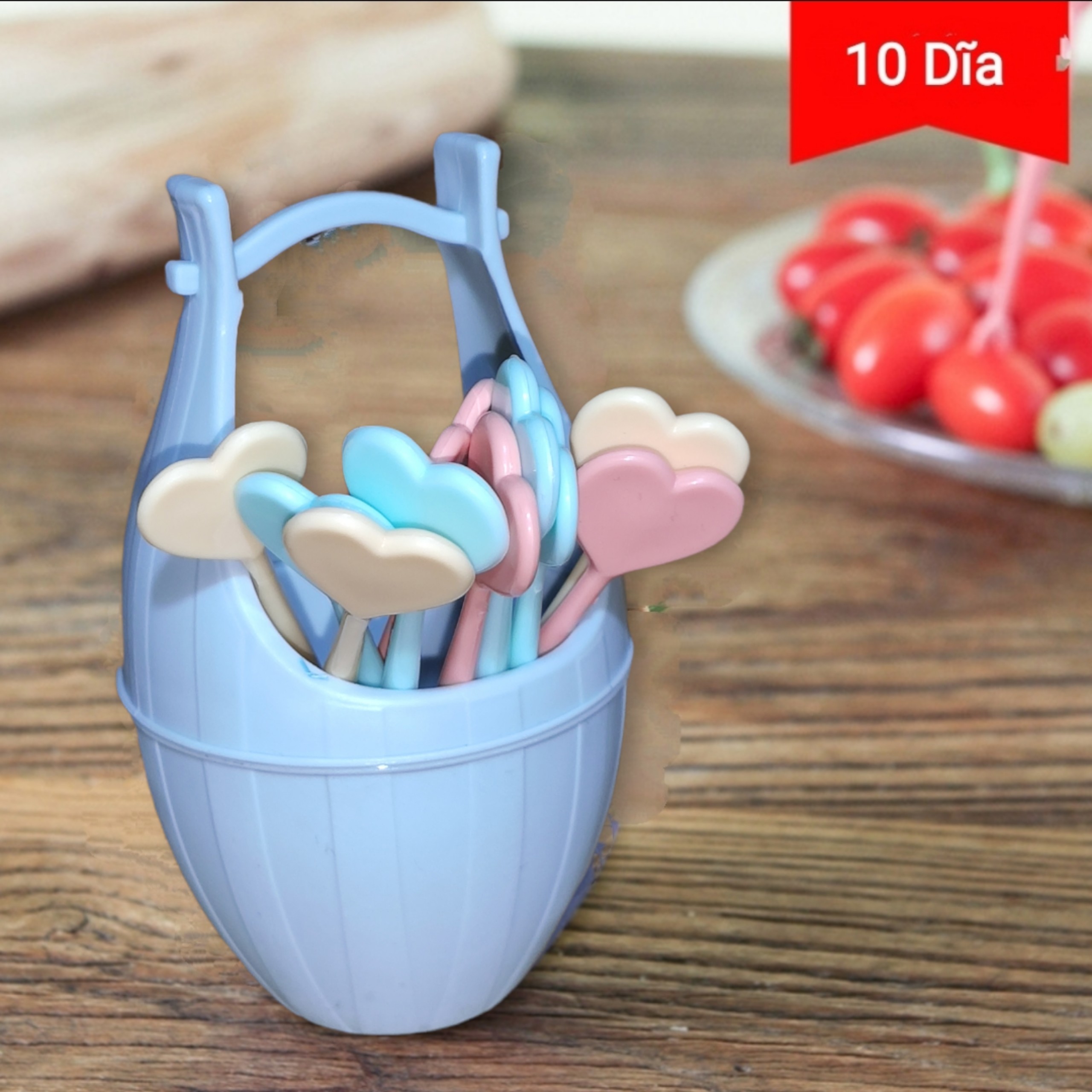 Bộ giỏ 10 Dĩa Cao Cấp ăn Hoa Quả Tráng miệng tiện lợi