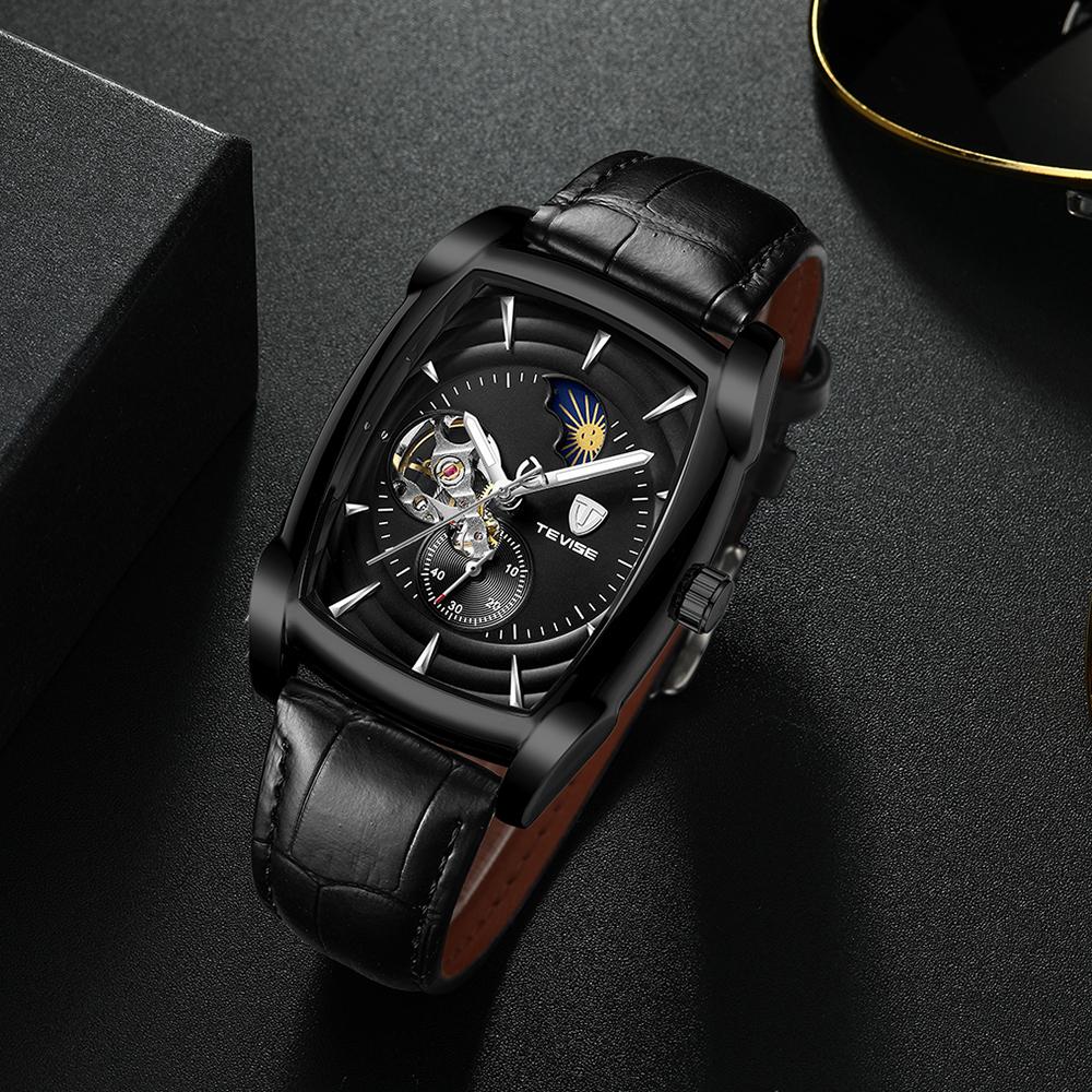 Đồng hồ TEVISE T802D cơ tự động thời trang Dây da thông thường