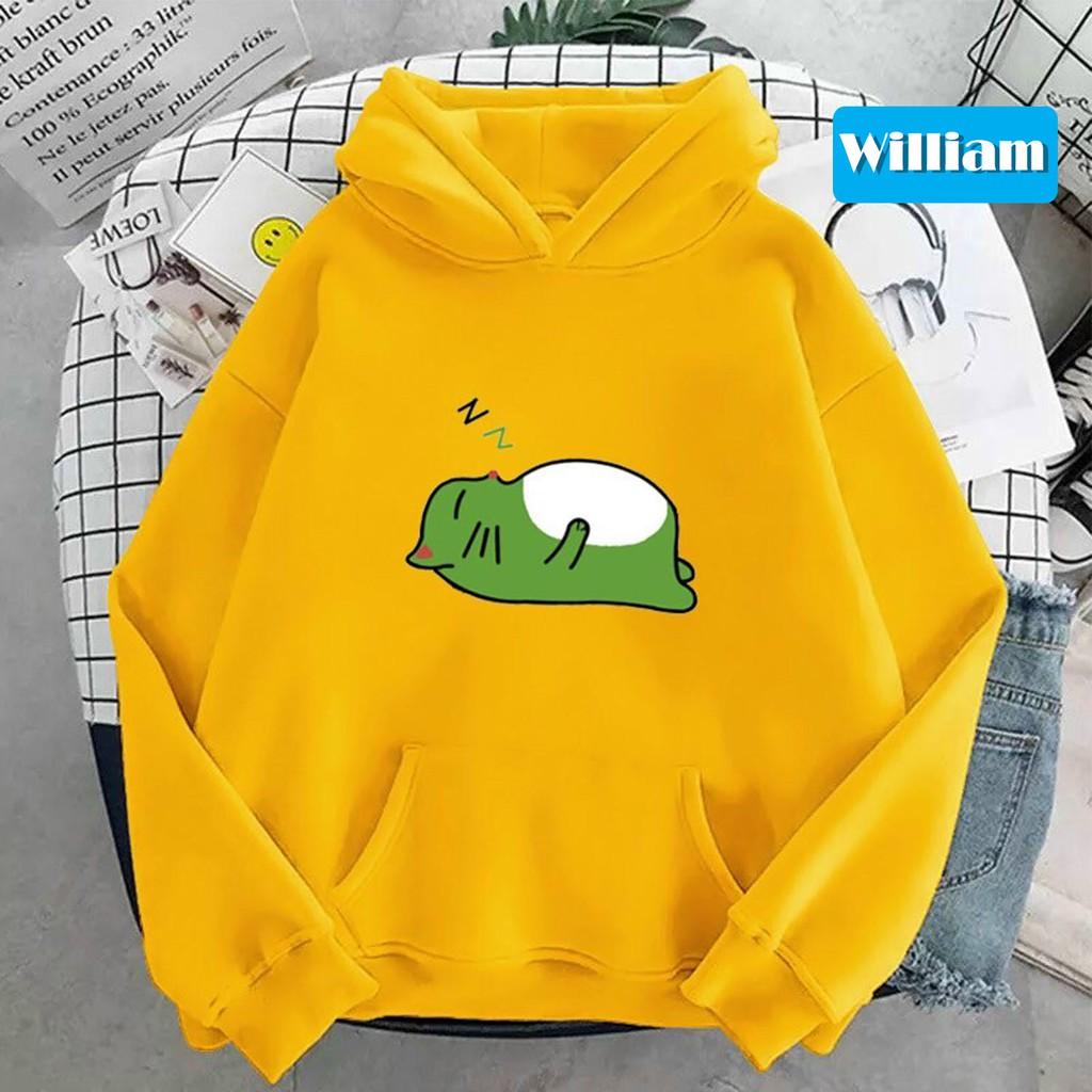 Áo hoodie nam nữ nỉ ngoại in hình dễ thương William - DS87, chất nỉ dày dặn, nón 2 lớp, hợp làm áo cặp