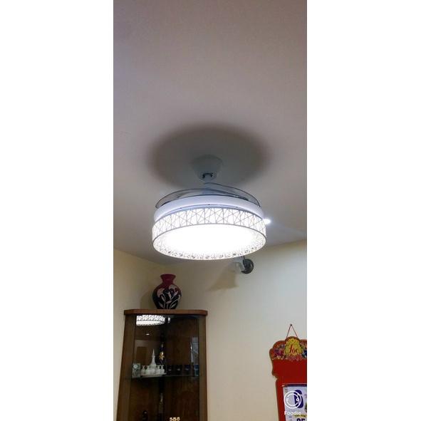 Quạt trần đèn dấu cánh, quạt trần phòng khách, 3 chế độ ánh sáng-KNQ51