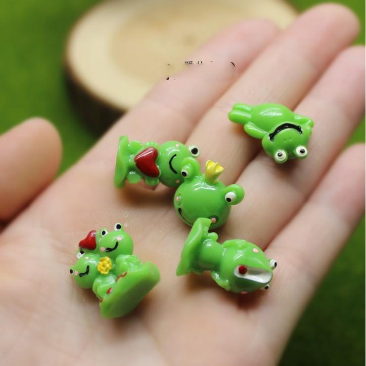 *HN* Mô hình charm ếch xanh ngộ nghĩnh dễ thương trang trí tiểu cảnh, bonsai, móc khóa, DIY