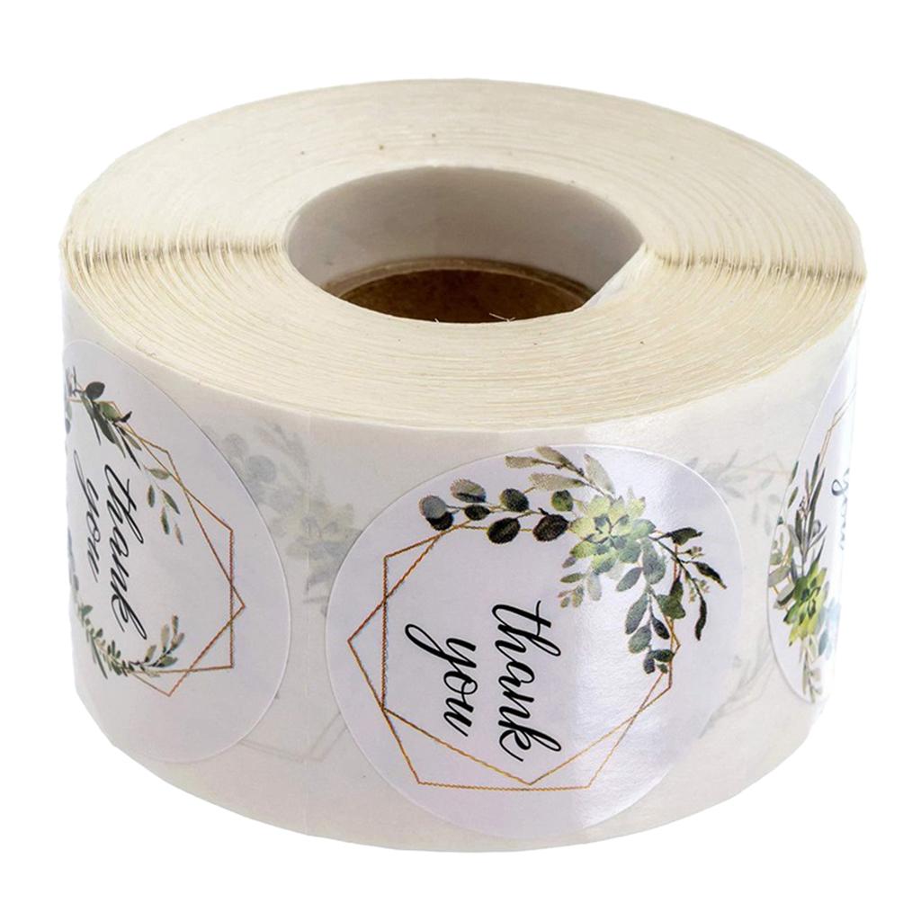 500 Cái/Cuộn Cảm Ơn Bạn Stickers Niêm Phong Tròn Nhãn Giấy DIY