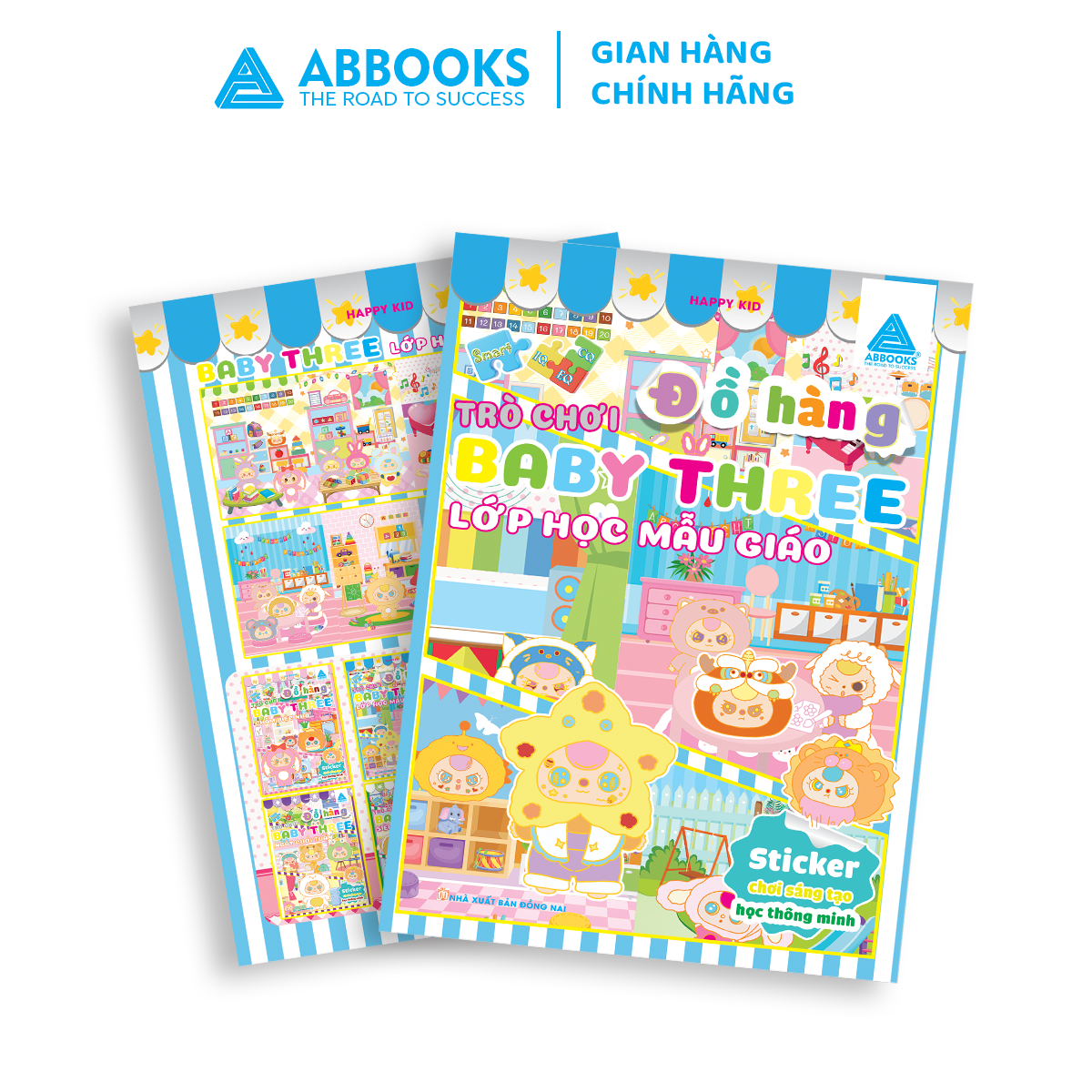 Sách - Bộ 4 Quyển Sticker Bóc Dán Baby Three Nhiều Chủ Đề Cho Bé Tha Hồ Sáng Tạo