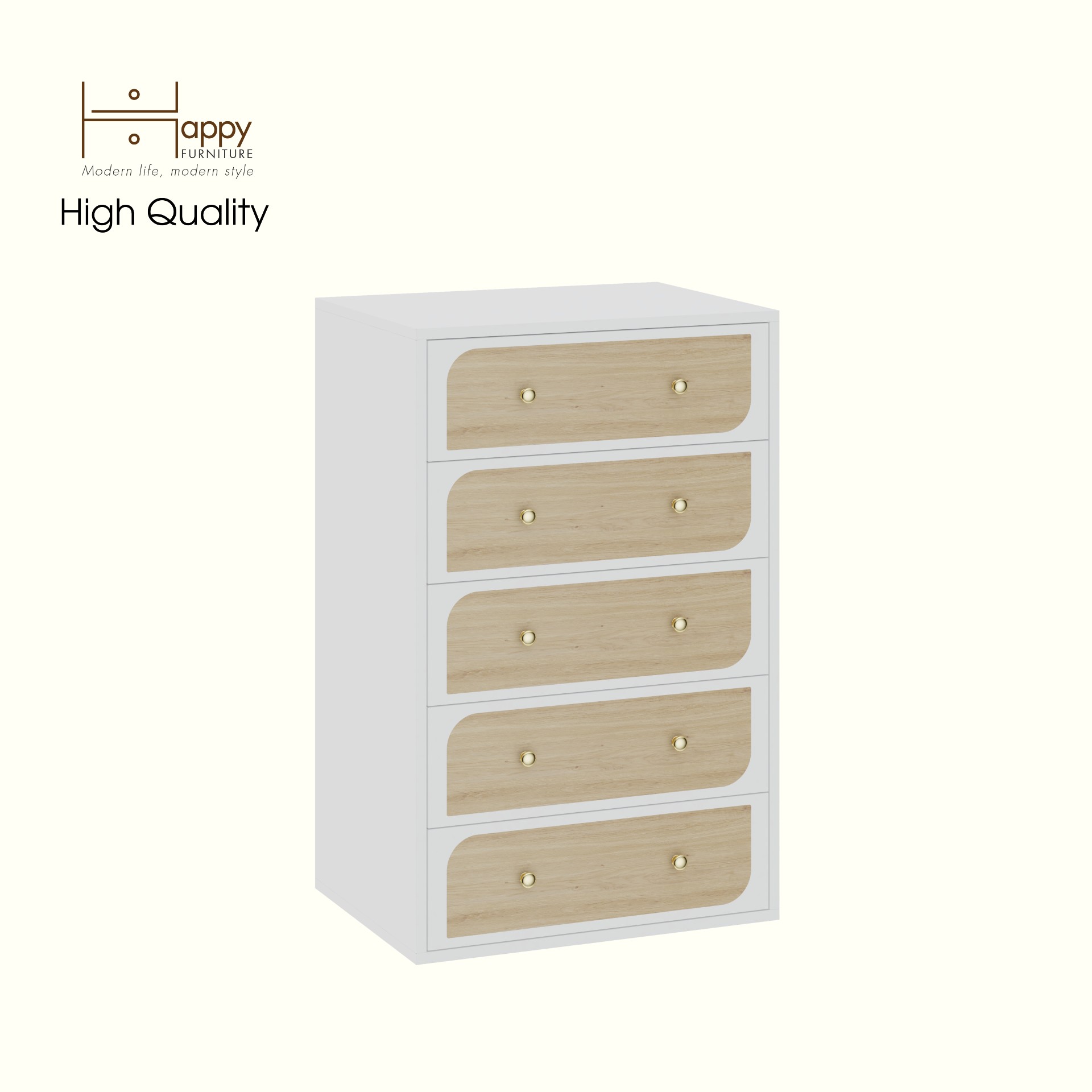 [Happy Home Furniture] BANA, Tủ đựng đồ 5 ngăn kéo, 60cm x 45cm x 94cm ( DxRxC), THK_122
