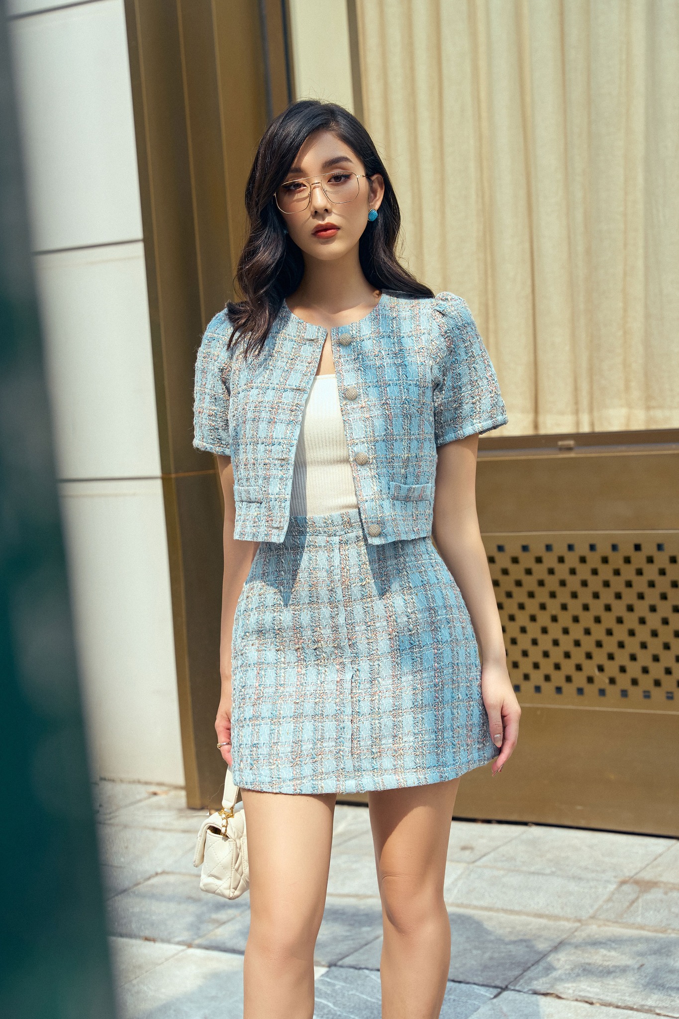 OLV - Set áo khoác và chân váy Melia Tweed Set (Không kèm áo trong