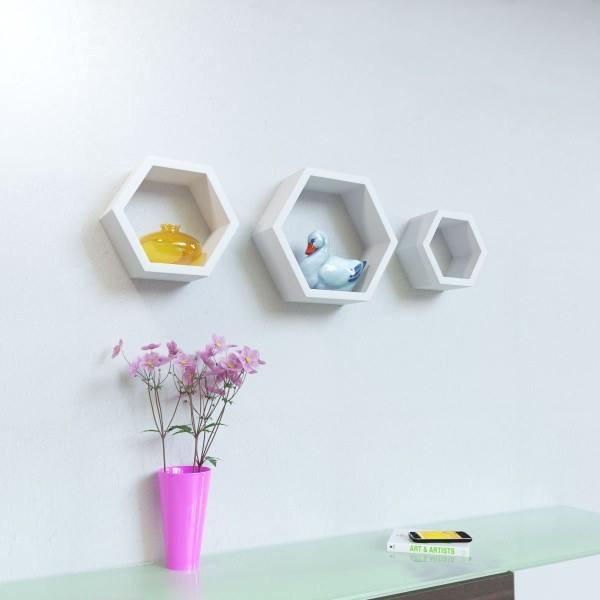 Kệ Treo Tường Hình Tổ Ong Combo 3 Chiếc++Trọng Lượng Nhẹ+Dễ Tháo Rời Di Chuyển Mọi Nơi+Tạo Phong Cách Trẻ