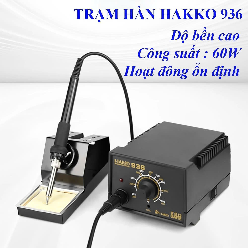 Mỏ Hàn Thiếc Hako 936 Bản Nâng Cấp: Tính Năng Chỉnh Nhiệt Lõi Đồng Tự Ngắt Hiện Đại