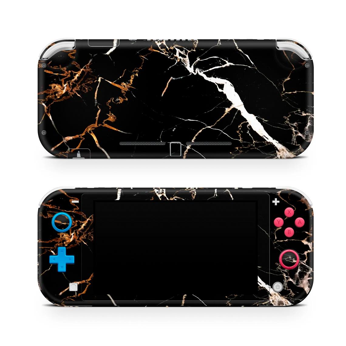 Skin decal dán Nintendo Switch Lite mẫu Black Broken Glass (dễ dán, đã cắt sẵn)