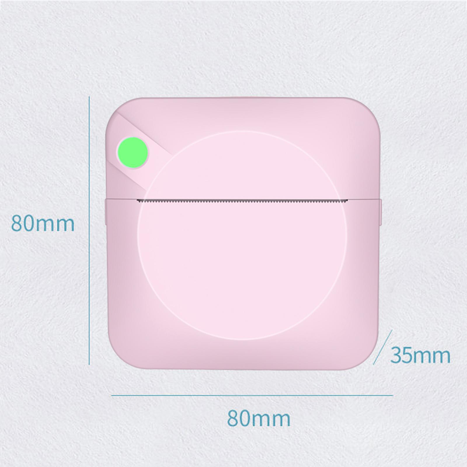 Mini Pocket Photo Printer BT Connection for Picture DIY Handcraft List Journal Notes Memo Receipt Paper Study English Version