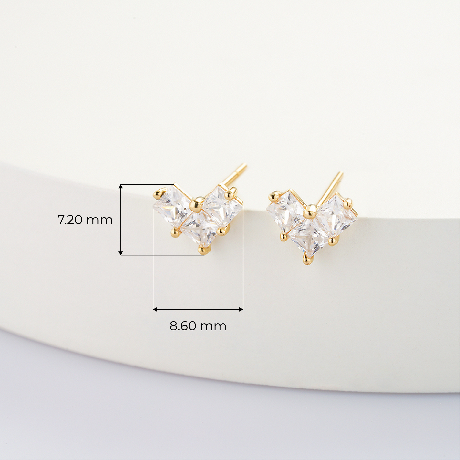 Bông Tai Nữ Vàng 14K BTAM76 Huy Thanh Jewelry