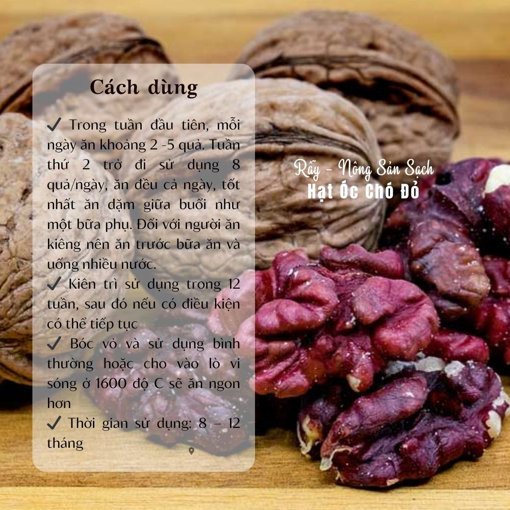 Hạt óc chó đỏ nhập khẩu Mỹ cao cấp, hạt dinh dưỡng ăn liền ăn kiêng ăn vặt an toàn