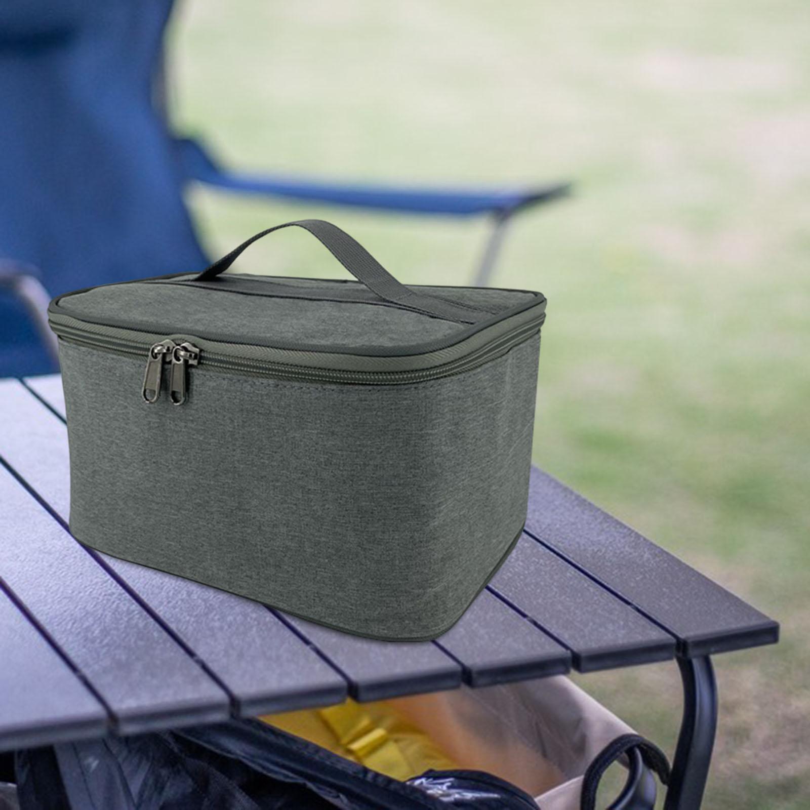 36x21cm Utensil Organizer Storage Bag Tote Tableware Carrier Brown