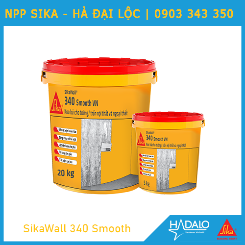 Bột trét tường SikaWall 340 Smooth VN – Keo bả cho tường và trần, sử dụng được trong nhà/ngoài trời